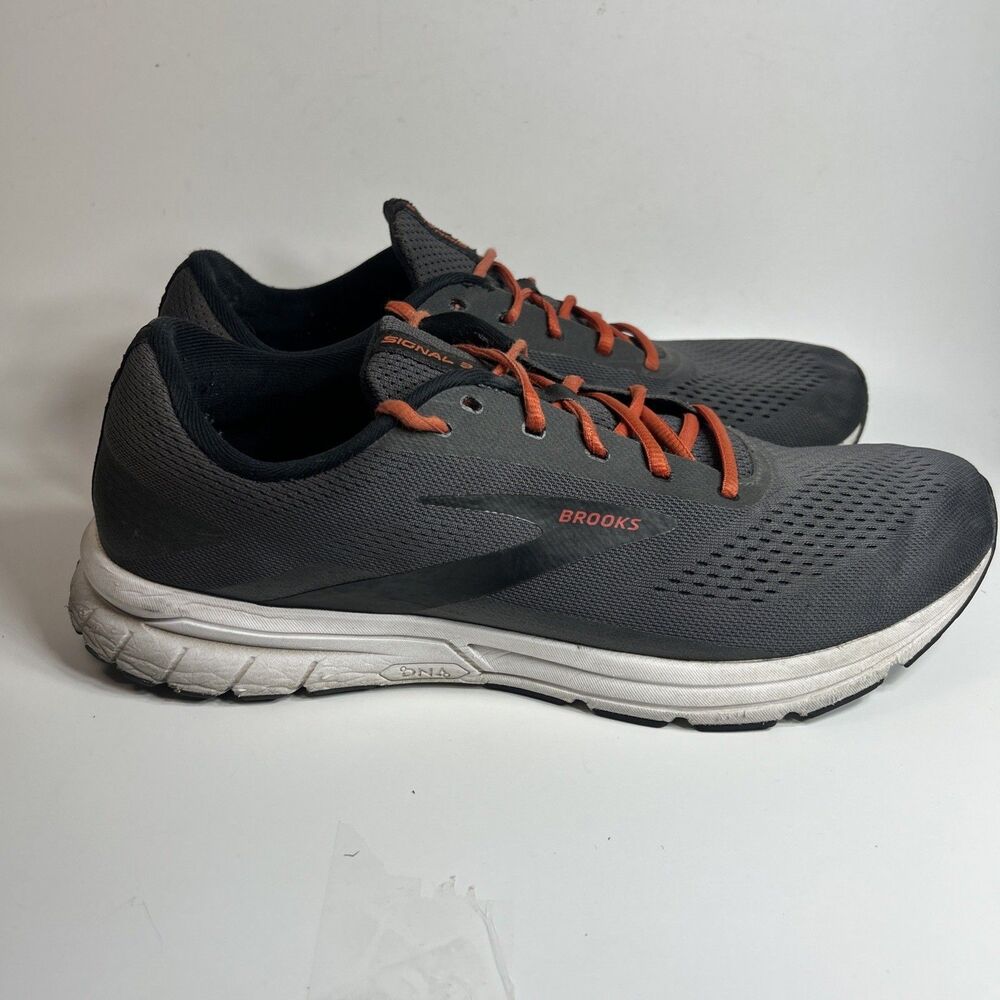 Brooks Signal 3 Men's Shoes Size 12.5 Black Orange Athletic Running Sneakers